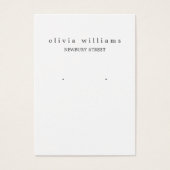 シンプルモダン緑イヤリング表示カード (正面)