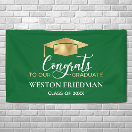 シンプルモダン緑金ゴールド 横断幕