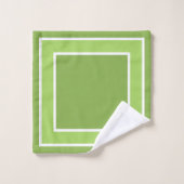 シンプルモダン緑 バスタオルセット (ウォッシュタオル)