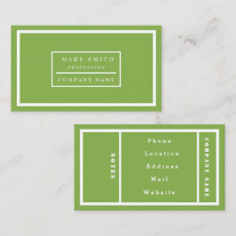 シンプルモダン緑 名刺