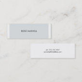 シンプルモダン縁どプロフェッショナルシルバーグレイ スキニー名刺 (正面/裏面)