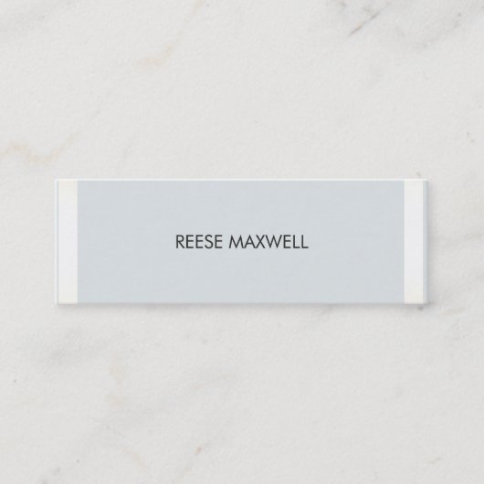 シンプルモダン縁どプロフェッショナルシルバーグレイ スキニー名刺 (正面)