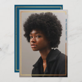 シンプルモダン縁ど金ゴールド卒業招待状 招待状