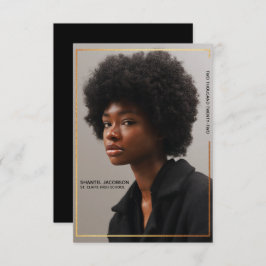 シンプルモダン縁ど金ゴールド卒業発表 招待状