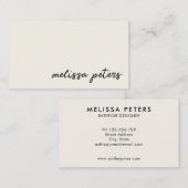 シンプルモダン署名スクリプト 名刺 (正面/裏面)