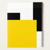 シンプルモダン色ブロック黄色の白と黒 プランナー手帳 (裏面)