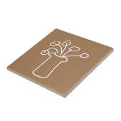 シンプルモダン花白 タイル (側面)