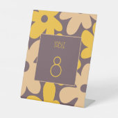 シンプルモダン茶結婚花の表 台座サイン (正面)