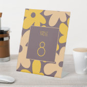 シンプルモダン茶結婚花の表 台座サイン (インサイチュ)