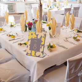 シンプルモダン茶結婚花の表 台座サイン