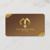 シンプルモダン茶色の名刺 名刺 (正面)