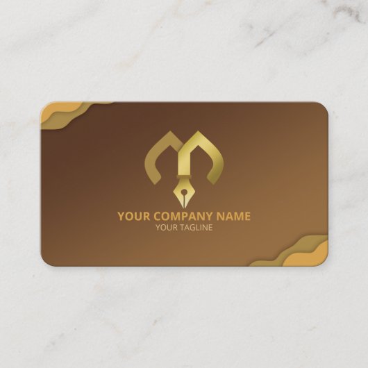 シンプルモダン茶色の名刺 名刺 (正面)