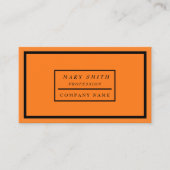 シンプルモダン蛍光オレンジ 名刺 (正面)