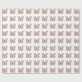 シンプルモダン蝶パターン ラッピングペーパー (フラット)