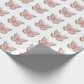 シンプルモダン蝶パターン ラッピングペーパー (角)