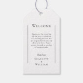 シンプルモダン行先結婚式 ギフトタグ (正面)