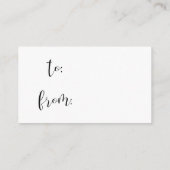 シンプルモダン表示赤ちゃんシャワー囲いカード エンクロージャーカード (裏面)