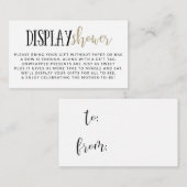 シンプルモダン表示赤ちゃんシャワー囲いカード エンクロージャーカード (正面/裏面)