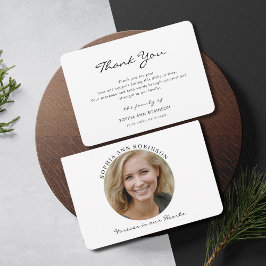 シンプルモダン記念写真お礼 サンキューカード
