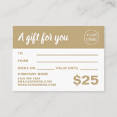 シンプルモダン証明書カード 名刺 (正面)