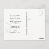 シンプルモダン誕生感謝していユー ポストカード (裏面)