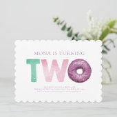 シンプルモダン誕生日招待状 招待状 (スタンド正面)