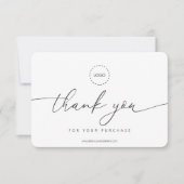 シンプルモダン販売促進クーポン広告キャンペーン サンキューカード (正面)