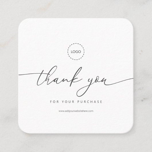 シンプルモダン販売促進クーポン広告キャンペーン スクエア名刺 (正面)