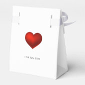 シンプルモダン赤いハートホワ結婚イト フェイバーボックス (裏面サイド)