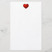 シンプルモダン赤いハート披露宴招待状 便箋 (裏面)