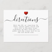 シンプルモダン赤いハート結婚文房具 エンクロージャーカード (裏面)