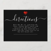 シンプルモダン赤いハート結婚文房具 エンクロージャーカード (裏面)