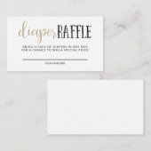 シンプルモダン赤ちゃんシャワーおむつラッフル エンクロージャーカード (正面/裏面)