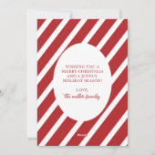 シンプルモダン赤ストライプメリー シーズンカード (裏面)