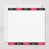 シンプルモダン赤バレンタインデイバレンタインカード (裏面)