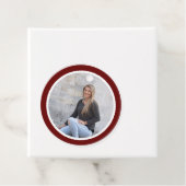 シンプルモダン赤写真卒業 フェイバータグ (インサイチュ)