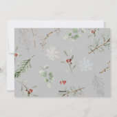 シンプルモダン赤白非写真クリスマス シーズンカード (裏面)