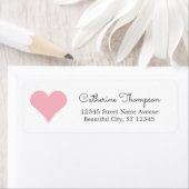 シンプルモダン赤面ピンクハートガーリースクリプト名 ラベル (インサイチュ)