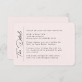 シンプルモダン赤面結婚詳細 エンクロージャーカード (正面/裏面)