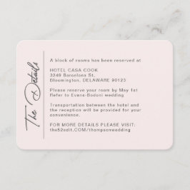 シンプルモダン赤面結婚詳細 エンクロージャーカード