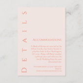 シンプルモダン赤面結婚詳細 エンクロージャーカード (裏面)