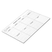 シンプルモダン週次タスクオーガナイザー涙遠くに ノートパッド (アングル)