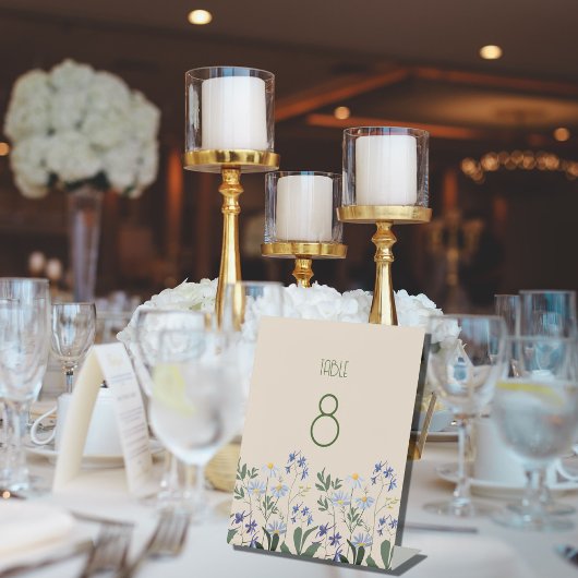 シンプルモダン野結婚花の表 台座サイン