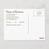 シンプルモダン金ゴールドグランジアポイントメント ポストカード (裏面)