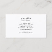 シンプルモダン金ゴールドストライプのスタイリッシュブラック 名刺 (裏面)