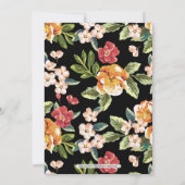 シンプルモダン金ゴールドトロピカル結婚ブライダルシャワー 招待状 (裏面)