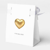 シンプルモダン金ゴールドハートホワ結婚イト フェイバーボックス (裏面サイド)