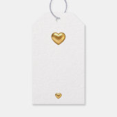 シンプルモダン金ゴールドハート結婚のギフトラベル ギフトタグ (裏面)