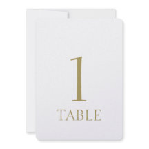 シンプルモダン金ゴールドメタリックテーブル番号