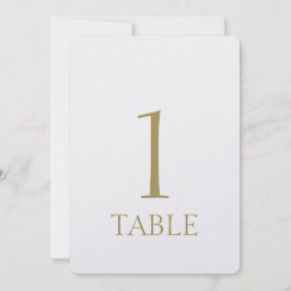 シンプルモダン金ゴールドメタリックテーブル番号 招待状